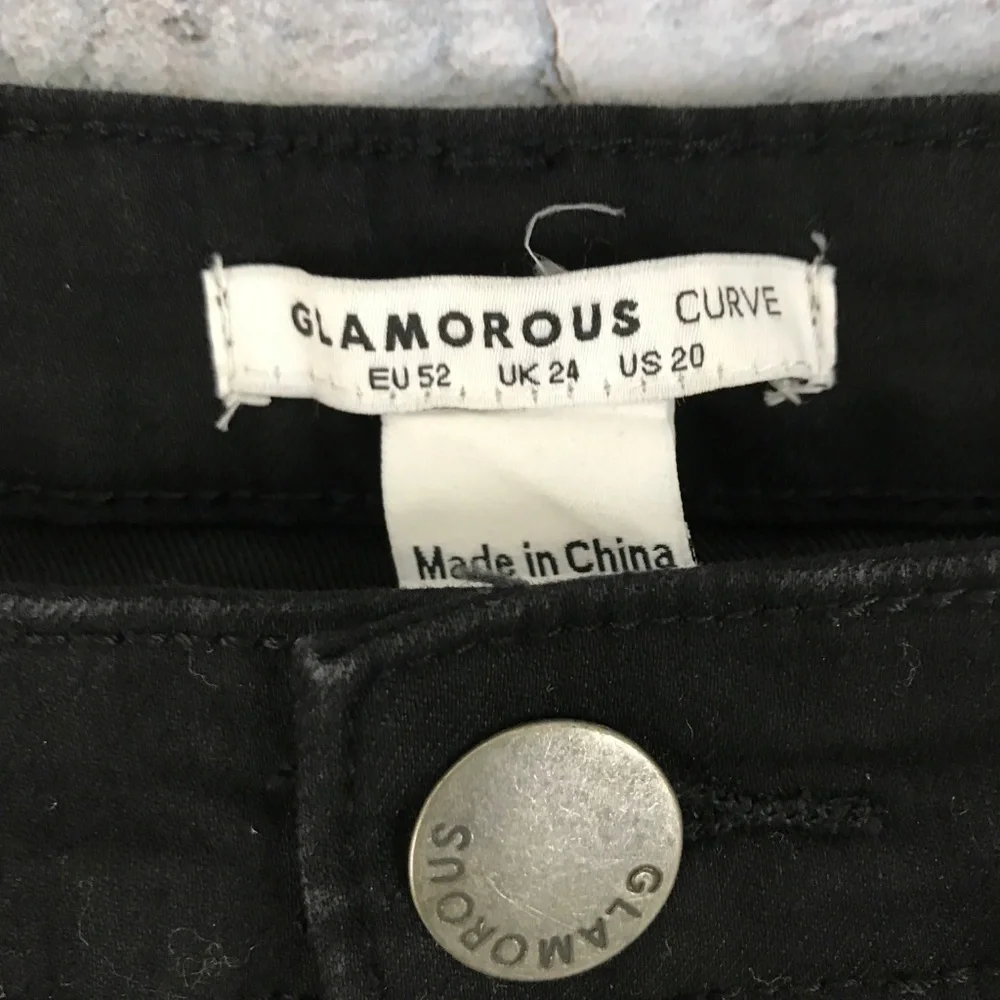 Glamorous Curve Black Distressed‎ Skinny Je…